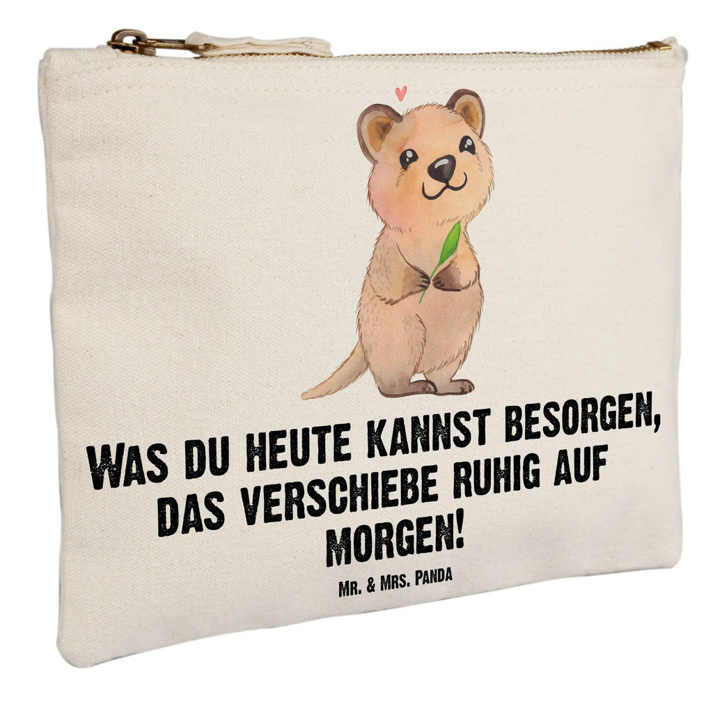 Schminktasche Quokka Happy Schminktasche, Kosmetiktasche, Kosmetikbeutel, Stiftemäppchen, Etui, Federmappe, Makeup, XXL, Schminketui, Kosmetiketui, Schlamperetui, Tiermotive, Gute Laune, lustige Sprüche, Tiere, Quokka, Verschieben, Aufschieberitis, Lustiger Spruch, Niedliches Tier, Dinge erledigen