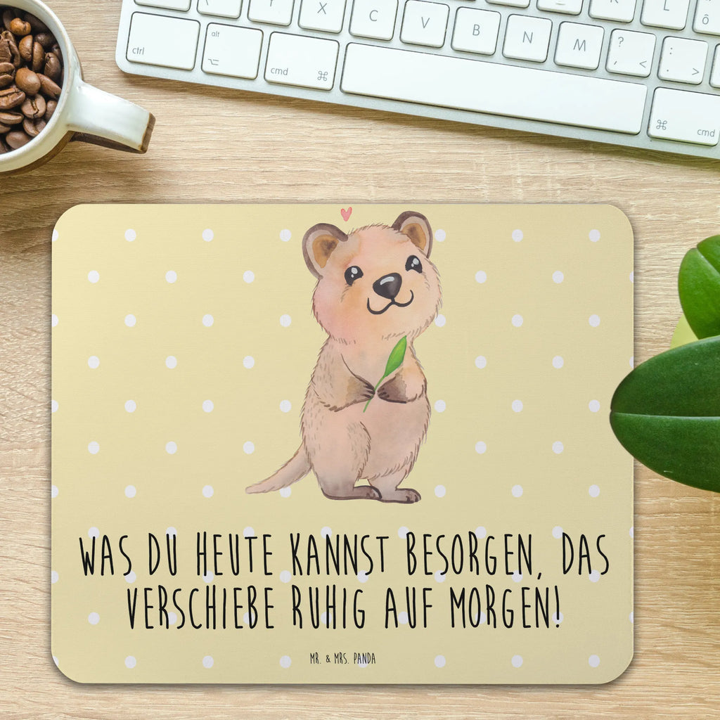 Mauspad Quokka Happy Mousepad, Computer zubehör, Büroausstattung, PC Zubehör, Arbeitszimmer, Mauspad, Einzigartiges Mauspad, Designer Mauspad, Mausunterlage, Mauspad Büro, Tiermotive, Gute Laune, lustige Sprüche, Tiere, Quokka, Verschieben, Aufschieberitis, Lustiger Spruch, Niedliches Tier, Dinge erledigen