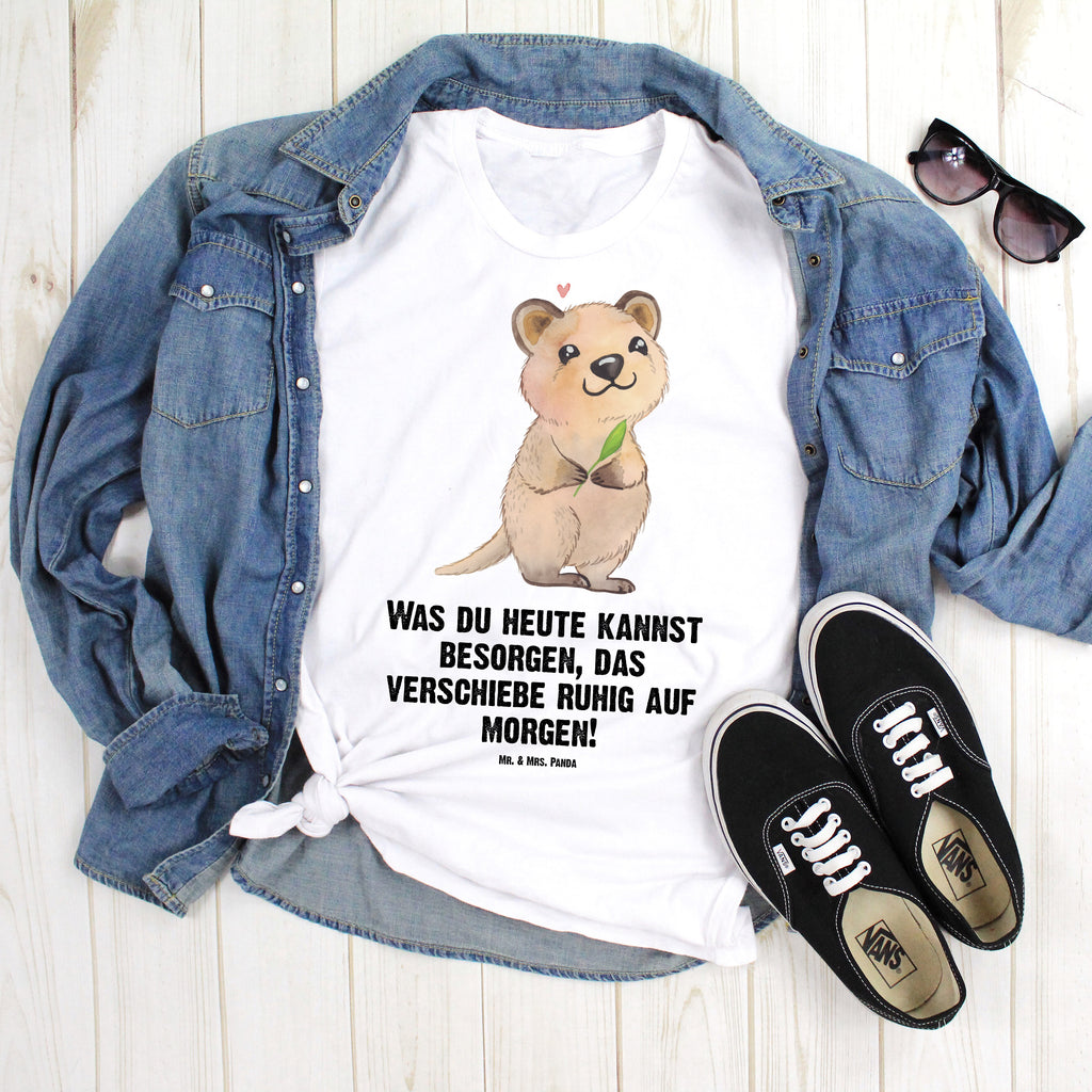 T-Shirt Standard Quokka Happy T-Shirt, Shirt, Tshirt, Lustiges T-Shirt, T-Shirt mit Spruch, Party, Junggesellenabschied, Jubiläum, Geburstag, Herrn, Damen, Männer, Frauen, Schlafshirt, Nachthemd, Sprüche, Tiermotive, Gute Laune, lustige Sprüche, Tiere, Quokka, Verschieben, Aufschieberitis, Lustiger Spruch, Niedliches Tier, Dinge erledigen