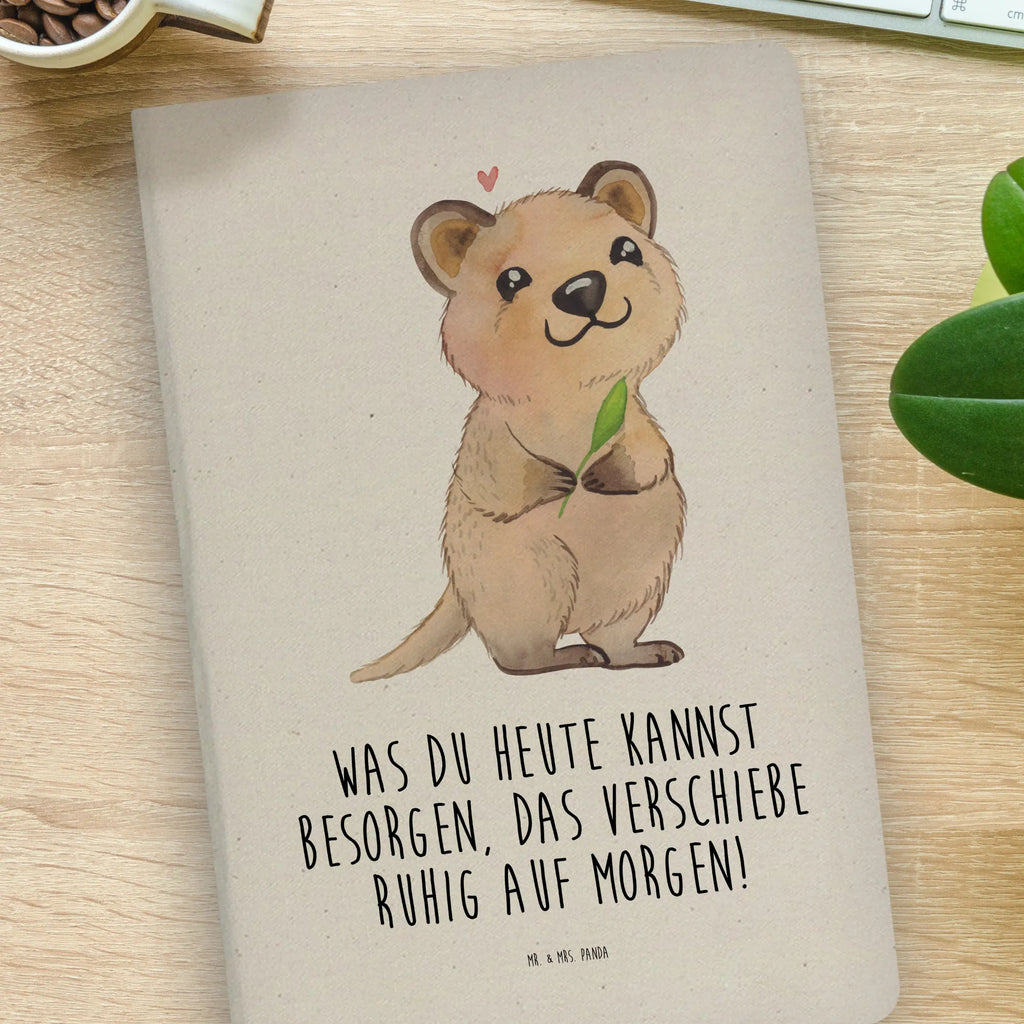 Baumwoll Notizbuch Quokka Happy Notizen, Eintragebuch, Tagebuch, Notizblock, Adressbuch, Journal, Kladde, Skizzenbuch, Notizheft, Schreibbuch, Schreibheft, Tiermotive, Gute Laune, lustige Sprüche, Tiere, Quokka, Verschieben, Aufschieberitis, Lustiger Spruch, Niedliches Tier, Dinge erledigen