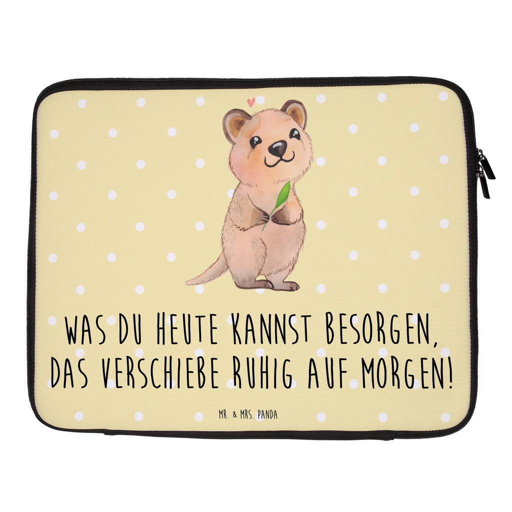 Notebook Tasche Quokka Happy Notebook Tasche, Laptop, Computertasche, Tasche, Notebook-Tasche, Notebook-Reisehülle, Notebook Schutz, Tiermotive, Gute Laune, lustige Sprüche, Tiere, Quokka, Verschieben, Aufschieberitis, Lustiger Spruch, Niedliches Tier, Dinge erledigen