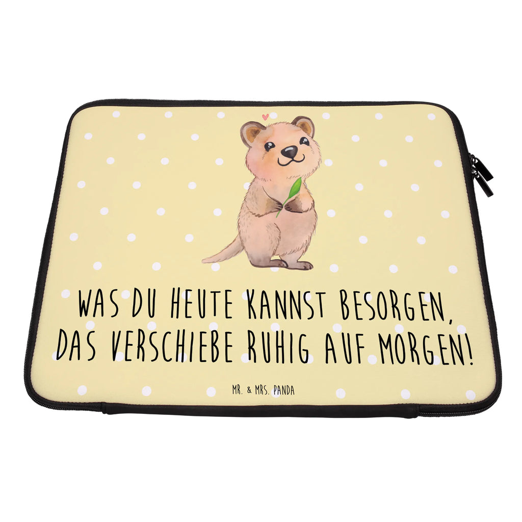 Notebook Tasche Quokka Happy Notebook Tasche, Laptop, Computertasche, Tasche, Notebook-Tasche, Notebook-Reisehülle, Notebook Schutz, Tiermotive, Gute Laune, lustige Sprüche, Tiere, Quokka, Verschieben, Aufschieberitis, Lustiger Spruch, Niedliches Tier, Dinge erledigen