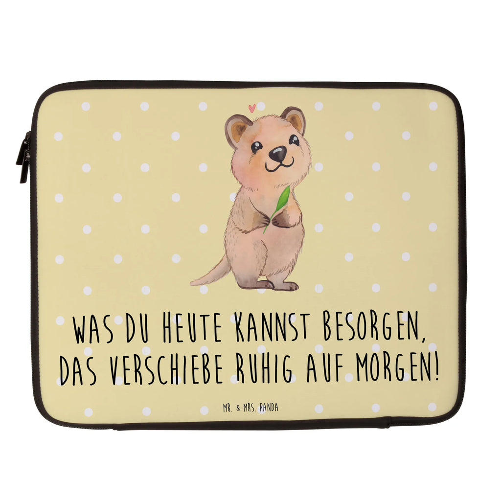 Notebook Tasche Quokka Happy Notebook Tasche, Laptop, Computertasche, Tasche, Notebook-Tasche, Notebook-Reisehülle, Notebook Schutz, Tiermotive, Gute Laune, lustige Sprüche, Tiere, Quokka, Verschieben, Aufschieberitis, Lustiger Spruch, Niedliches Tier, Dinge erledigen