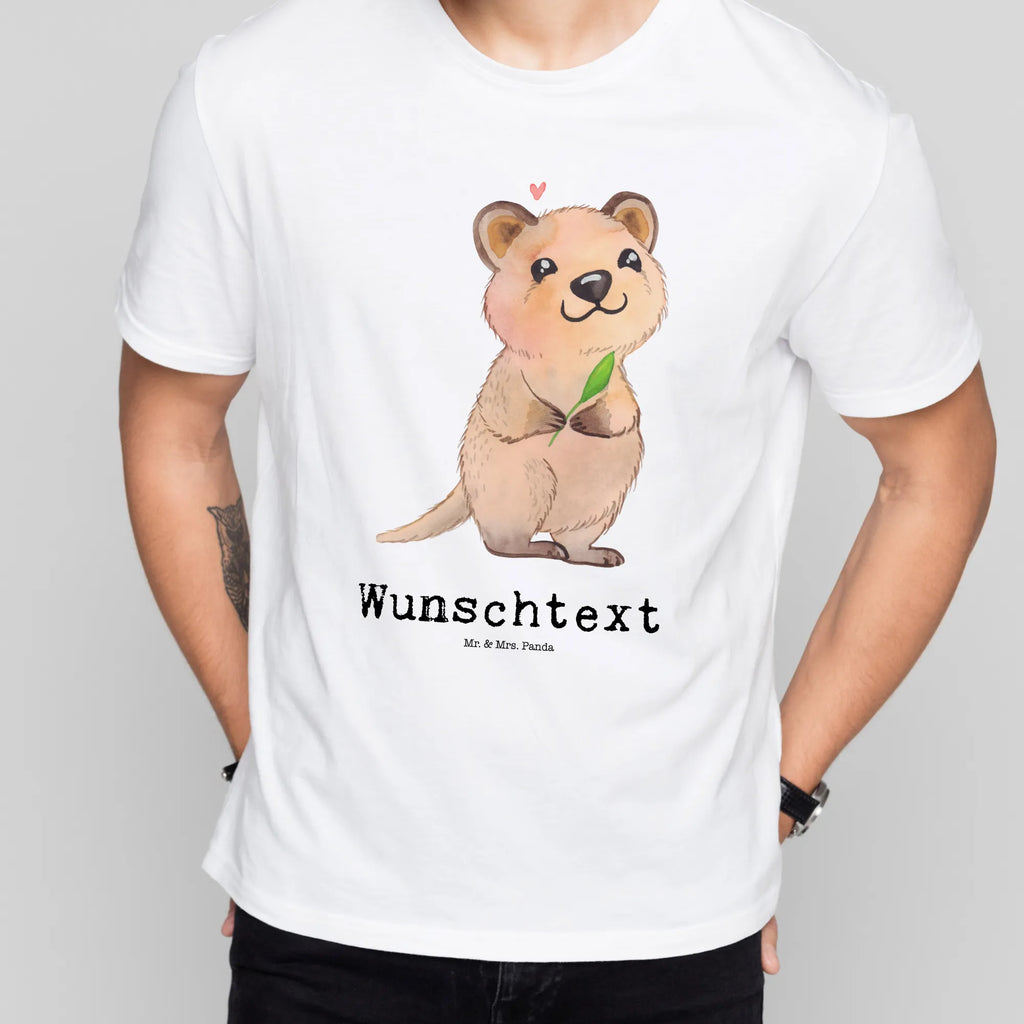 Personalisiertes T-Shirt Quokka Happy T-Shirt Personalisiert, T-Shirt mit Namen, T-Shirt mit Aufruck, Männer, Frauen, Tiermotive, Gute Laune, lustige Sprüche, Tiere, Quokka, Verschieben, Aufschieberitis, Lustiger Spruch, Niedliches Tier, Dinge erledigen