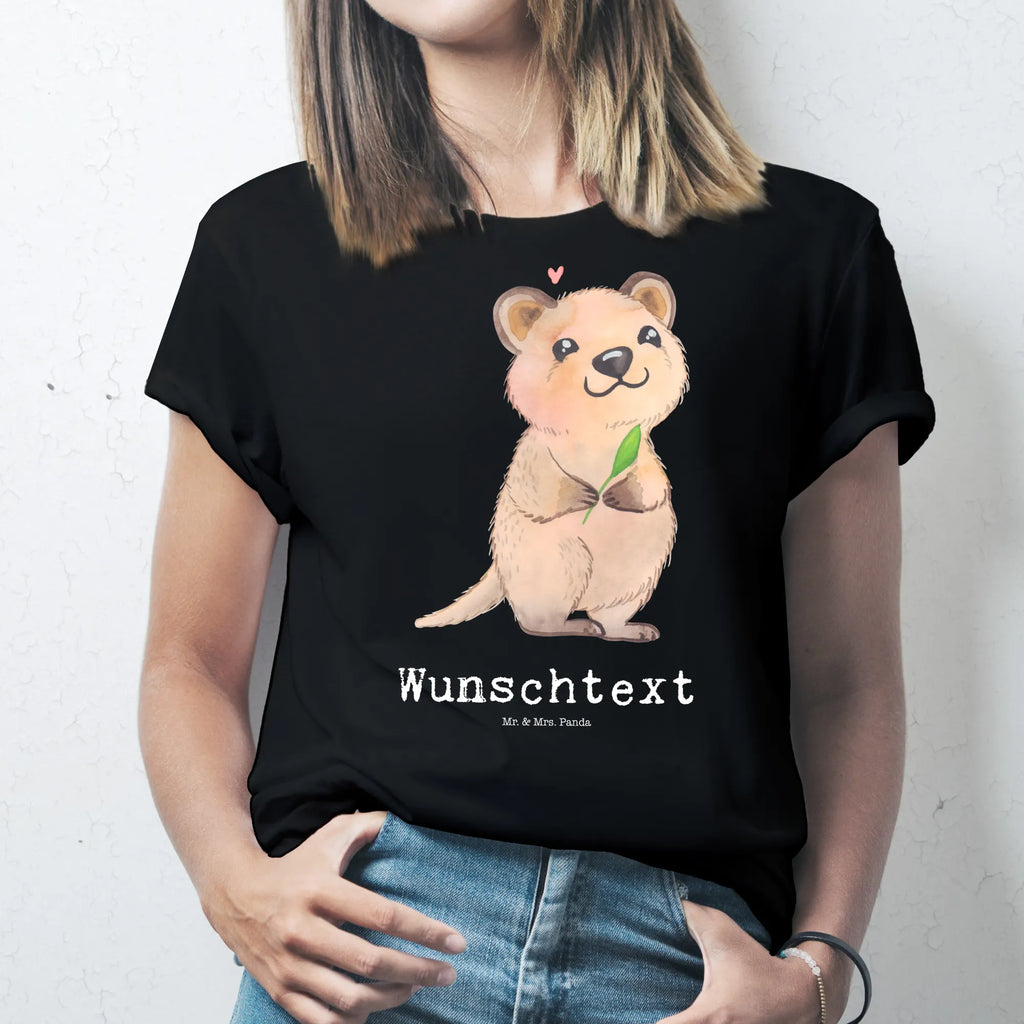 Personalisiertes T-Shirt Quokka Happy T-Shirt Personalisiert, T-Shirt mit Namen, T-Shirt mit Aufruck, Männer, Frauen, Tiermotive, Gute Laune, lustige Sprüche, Tiere, Quokka, Verschieben, Aufschieberitis, Lustiger Spruch, Niedliches Tier, Dinge erledigen