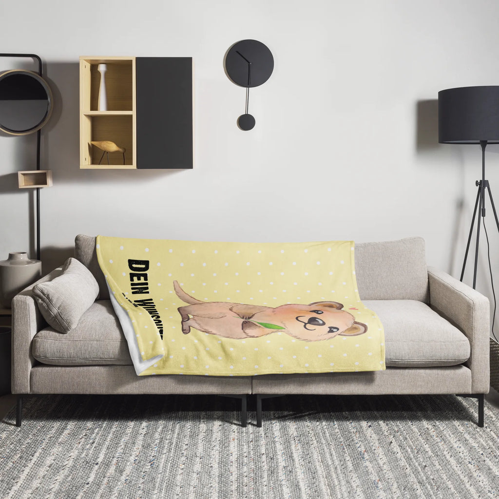 Personalisierte Decke Quokka Happy Personalisierte Decke, Decke mit Namen, Kuscheldecke mit Namen, Decke bedrucken, Kuscheldecke bedrucken, Tiermotive, Gute Laune, lustige Sprüche, Tiere, Quokka, Verschieben, Aufschieberitis, Lustiger Spruch, Niedliches Tier, Dinge erledigen