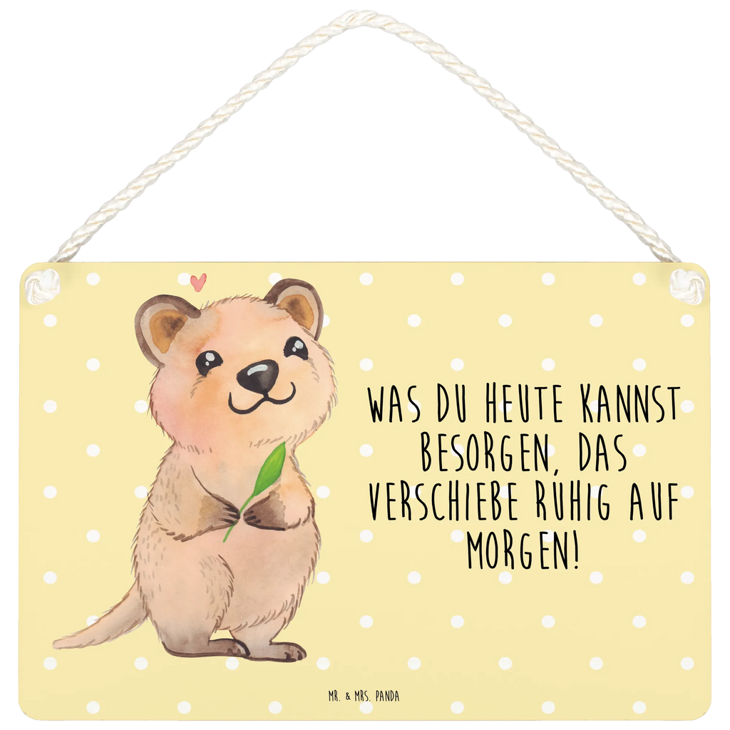 Deko Schild Quokka Happy Dekoschild, Deko Schild, Schild, Tür Schild, Türschild, Holzschild, Wandschild, Wanddeko, Tiermotive, Gute Laune, lustige Sprüche, Tiere, Quokka, Verschieben, Aufschieberitis, Lustiger Spruch, Niedliches Tier, Dinge erledigen