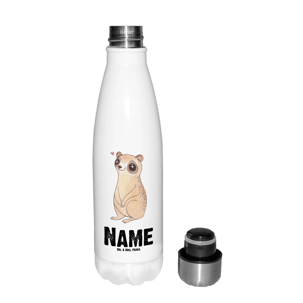 Personalisierte Thermosflasche Plumplori Glücklich Personalisierte Isolierflasche, Personalisierte Thermoflasche, Personalisierte Trinkflasche, Trinkflasche Mit Namen, Wunschname, Bedrucken, Namensflasche, Tiermotive, Gute Laune, lustige Sprüche, Tiere, Plumplori, Niedlich, Glück