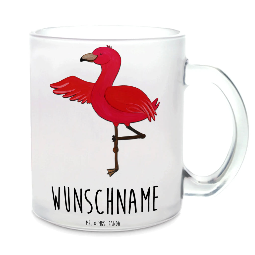 Personalisierte Teetasse Flamingo Yoga Personalisierte Teetasse, Personalisiertes Teeglas, Personalisierter Teebecher, Personalisierte Glas Teetasse, Personalisierte Teetasse aus Glas, Teetasse mit Namen, Teeglas mit Namen, Teebecher mit Namen, Glas Teetasse mit Namen, Teetasse aus Glas mit Namen, Teetasse Wunschname, Teetasse selbst gestalten., Flamingo, Vogel, Yoga, Namaste, Achtsamkeit, Yoga-Übung, Entspannung, Ärger, Aufregen, Tiefenentspannung