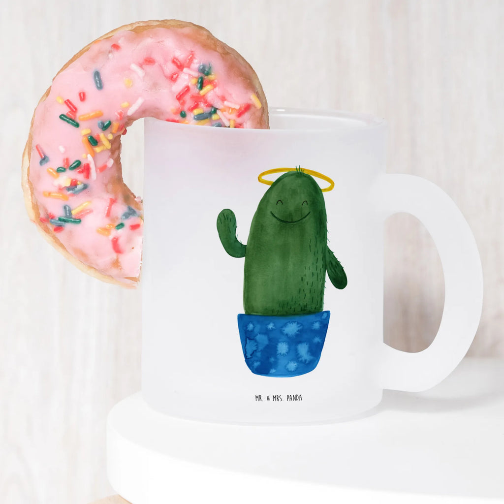 Teetasse Kaktus Heilig Teetasse, Teeglas, Teebecher, Tasse mit Henkel, Tasse, Glas Teetasse, Teetasse aus Glas, Kaktus, Kakteen, frech, lustig, Kind, Eltern, Familie, Bruder, Schwester, Schwestern, Freundin, Heiligenschein