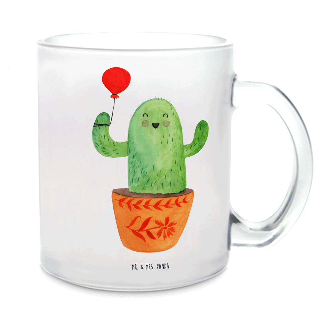 Teetasse Kaktus Luftballon Teetasse, Teeglas, Teebecher, Tasse mit Henkel, Tasse, Glas Teetasse, Teetasse aus Glas, Kaktus, Kakteen, Luftballon, Neustart, Freude, Büro, Stress, Büroalltag, Freundin, Freund, Ausbildung, Prüfung