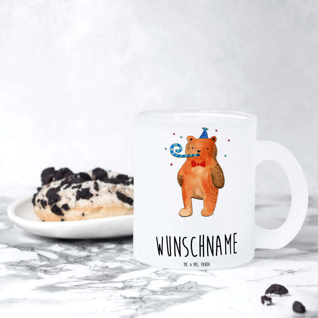 Personalisierte Teetasse Birthday Bär Personalisierte Teetasse, Personalisiertes Teeglas, Personalisierter Teebecher, Personalisierte Glas Teetasse, Personalisierte Teetasse aus Glas, Teetasse mit Namen, Teeglas mit Namen, Teebecher mit Namen, Glas Teetasse mit Namen, Teetasse aus Glas mit Namen, Teetasse Wunschname, Teetasse selbst gestalten., Bär, Teddy, Teddybär, Happy Birthday, Alles Gute, Glückwunsch, Geburtstag