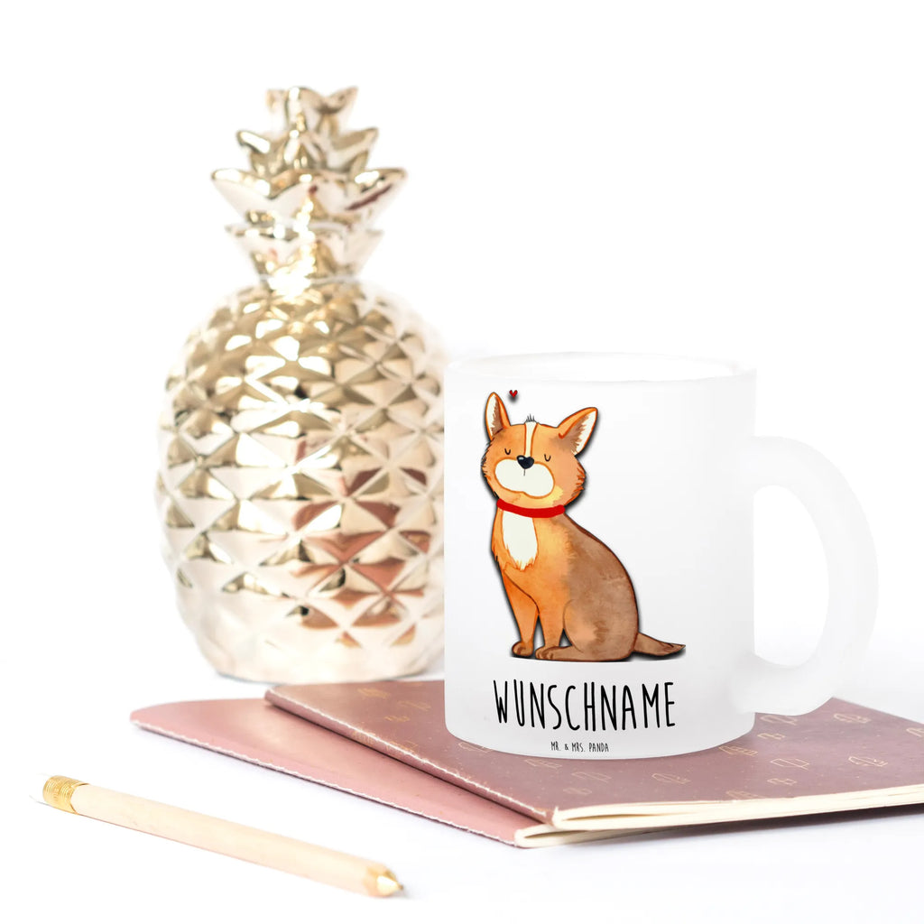 Personalisierte Teetasse Hundeglück Personalisierte Teetasse, Personalisiertes Teeglas, Personalisierter Teebecher, Personalisierte Glas Teetasse, Personalisierte Teetasse aus Glas, Teetasse mit Namen, Teeglas mit Namen, Teebecher mit Namen, Glas Teetasse mit Namen, Teetasse aus Glas mit Namen, Teetasse Wunschname, Teetasse selbst gestalten., Hund, Hundemotiv, Haustier, Hunderasse, Tierliebhaber, Hundebesitzer, Sprüche, Corgie, Hundeliebe, Spruch, Hundemama, Liebe