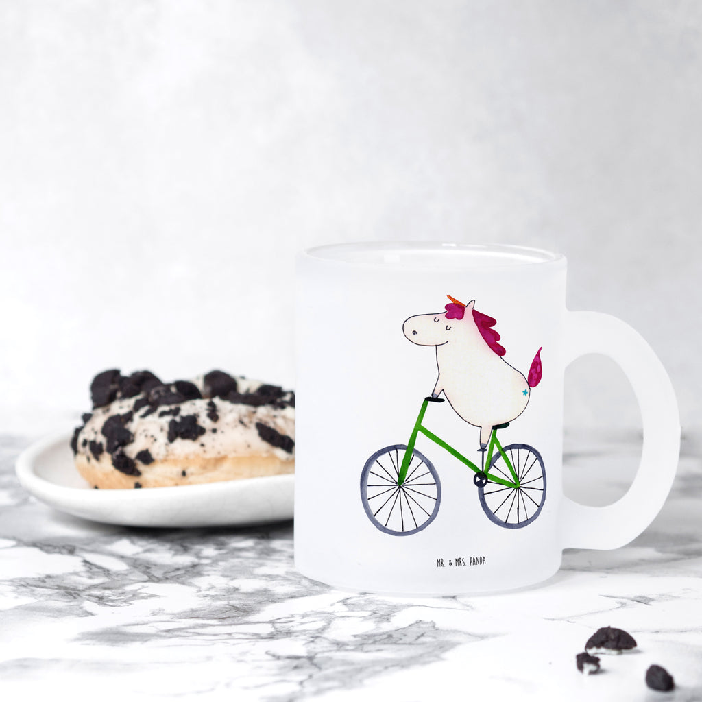 Teetasse Einhorn Radfahrer Teetasse, Teeglas, Teebecher, Tasse mit Henkel, Tasse, Glas Teetasse, Teetasse aus Glas, Einhorn, Einhörner, Einhorn Deko, Pegasus, Unicorn, Radfahren, Radfahrer, Rad, Bike, Feenstaub, Konfetti, Luxusproblem, Kummer, Liebeskummer