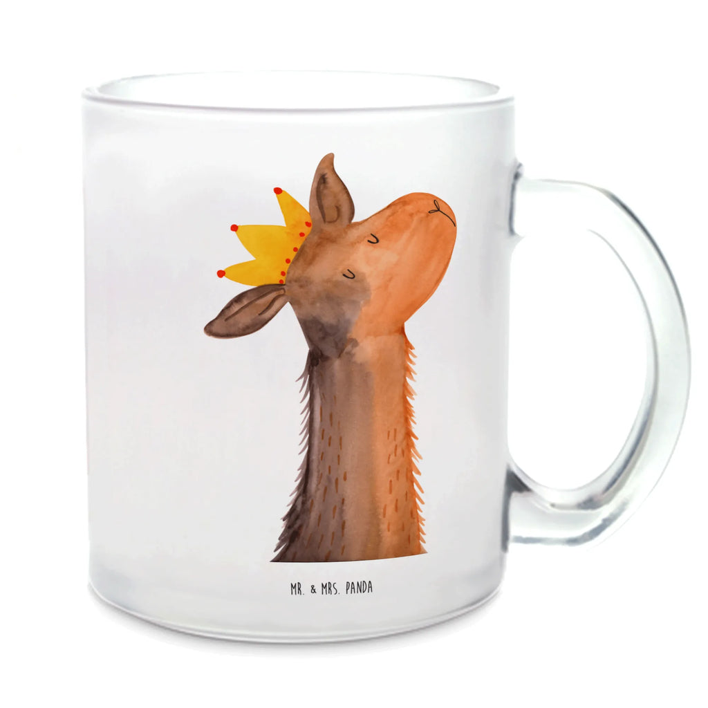 Teetasse Lamakopf König Teetasse, Teeglas, Teebecher, Tasse mit Henkel, Tasse, Glas Teetasse, Teetasse aus Glas, Lama, Alpaka, Lamas, König, Königin, Freundin, Mama, Papa, Büro Kollege, Kollegin, Chef, Vorgesetzter, Abi, Abitur