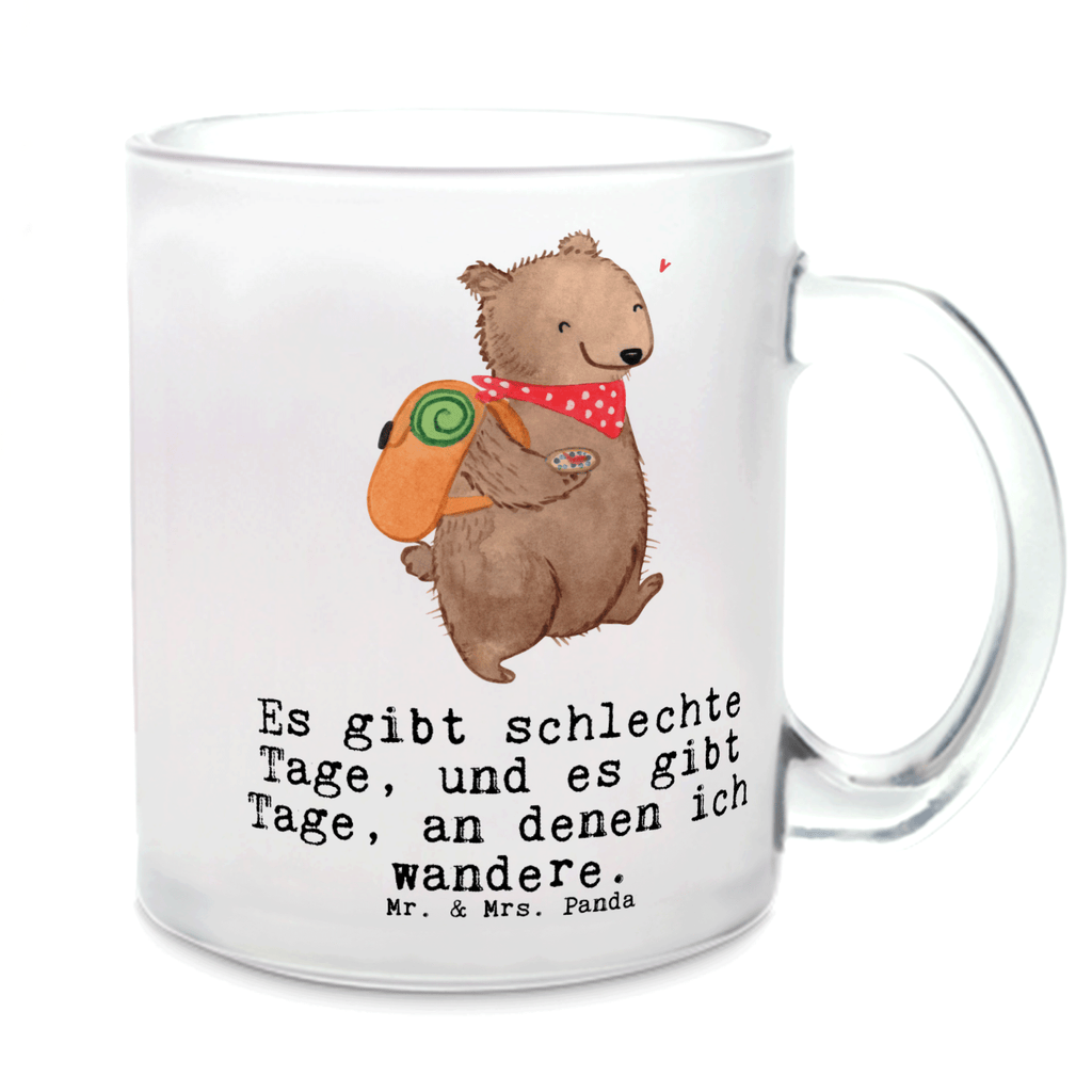 Teetasse Bär Wandern Tage Teetasse, Teeglas, Teebecher, Tasse mit Henkel, Tasse, Glas Teetasse, Teetasse aus Glas, Geschenk, Sport, Sportart, Hobby, Schenken, Danke, Dankeschön, Auszeichnung, Gewinn, Sportler, Wandern, Bergsteigen, Wintertouren, Outdoor Sport, Freizeitsport, Spazieren, Natur entdecken