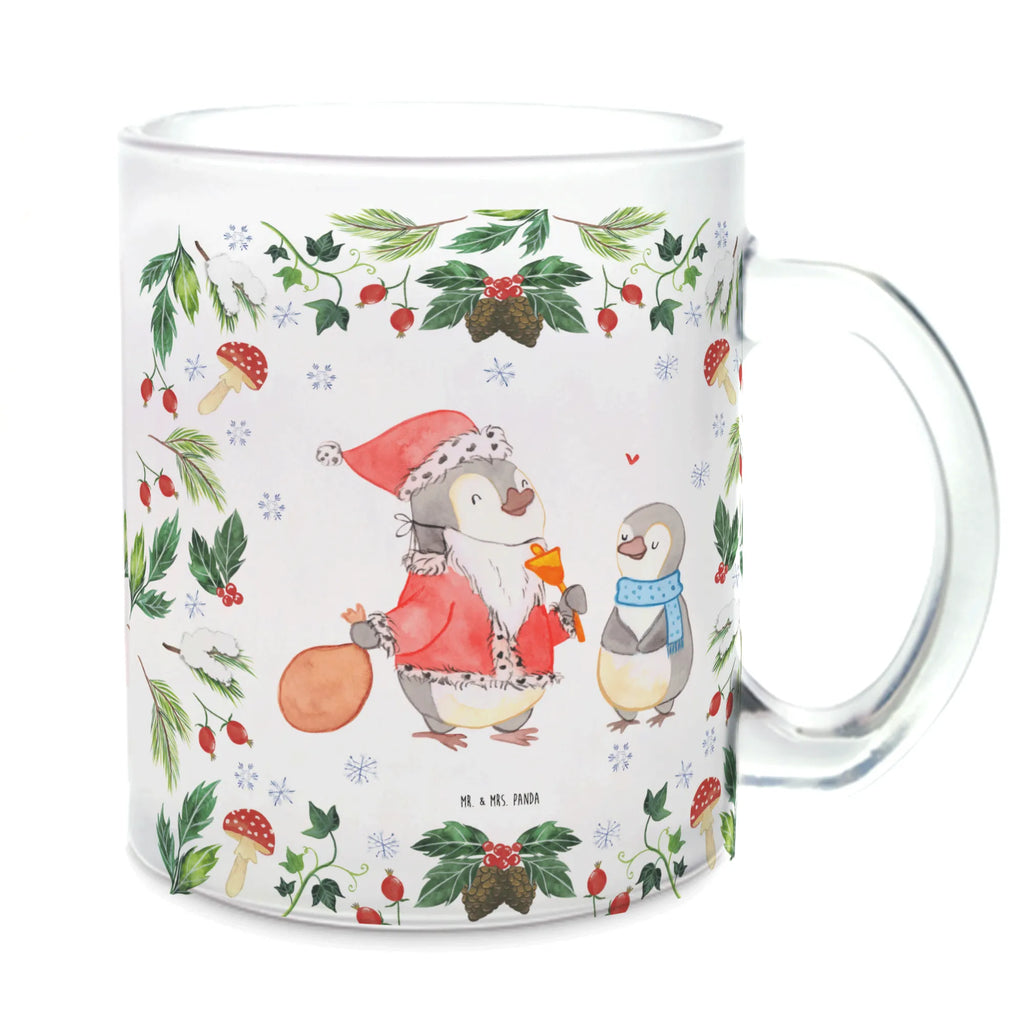 Teetasse Pinguin Wunschliste Teetasse, Teeglas, Teebecher, Tasse mit Henkel, Tasse, Glas Teetasse, Teetasse aus Glas, Winter, Weihnachten, Weihnachtsdeko, Nikolaus, Advent, Heiligabend, Wintermotiv