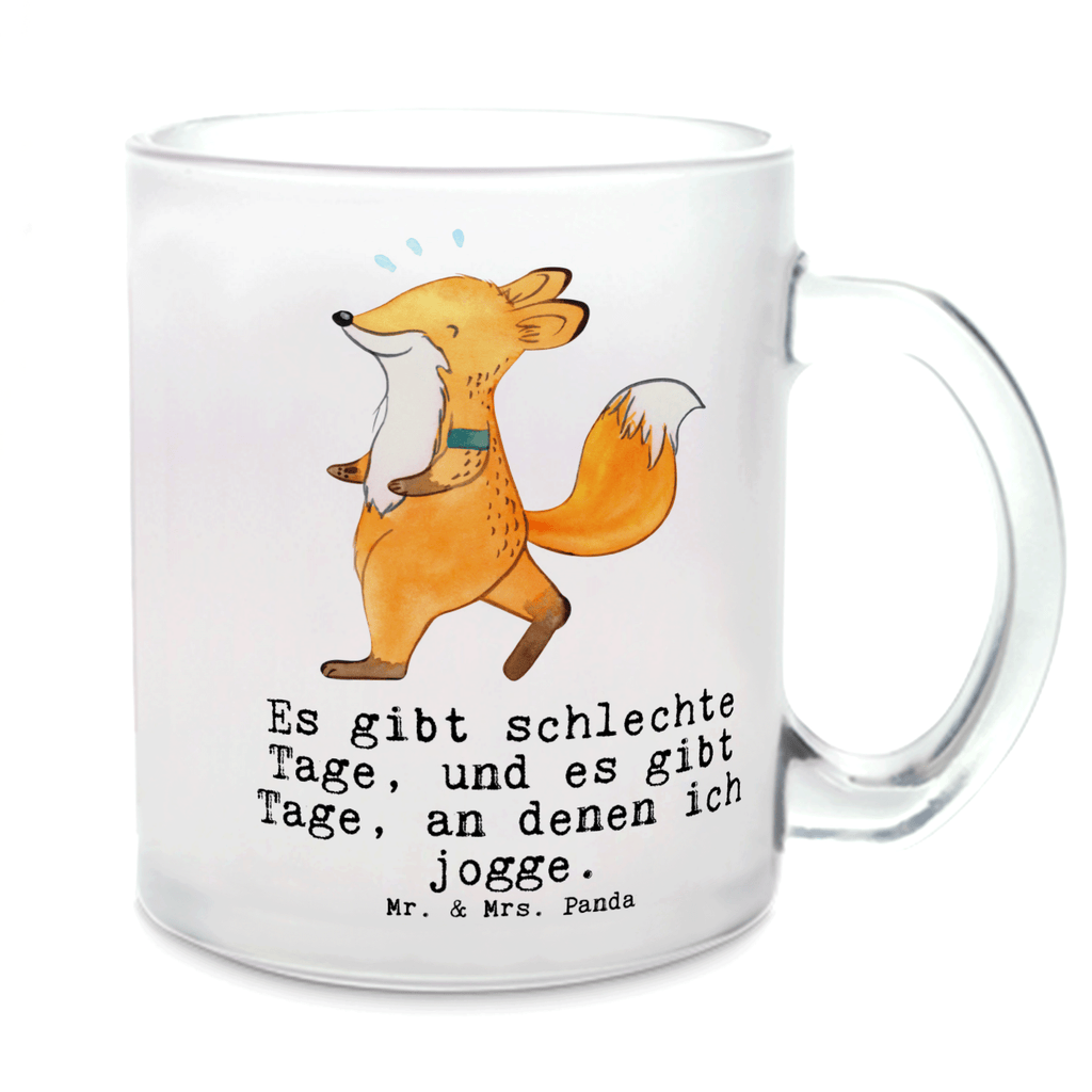 Teetasse Fuchs Joggen Tage Teetasse, Teeglas, Teebecher, Tasse mit Henkel, Tasse, Glas Teetasse, Teetasse aus Glas, Geschenk, Sport, Sportart, Hobby, Schenken, Danke, Dankeschön, Auszeichnung, Gewinn, Sportler, Joggen, Dauerlauf, Laufsport, Laufen