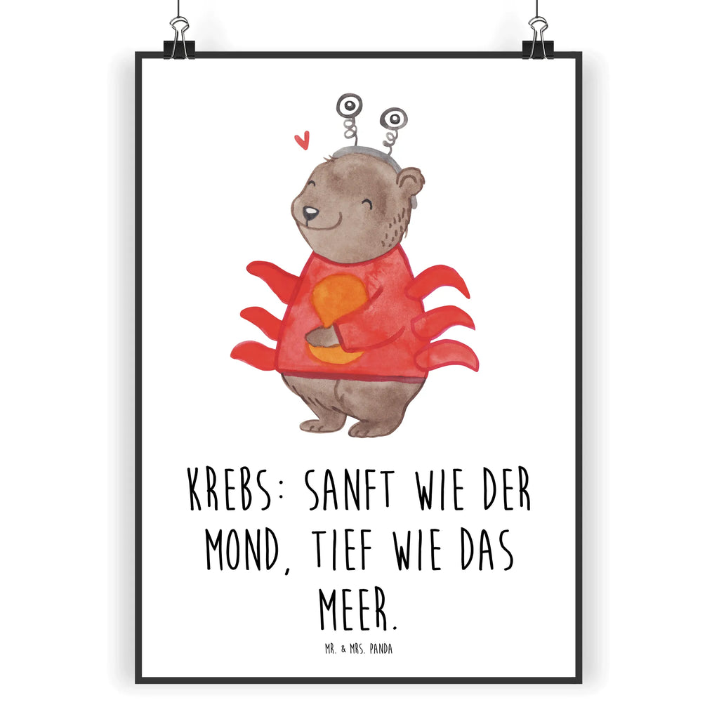 Poster Krebs Astrologie Poster, Wandposter, Bild, Wanddeko, Küchenposter, Kinderposter, Wanddeko Bild, Raumdekoration, Wanddekoration, Handgemaltes Poster, Mr. & Mrs. Panda Poster, Designposter, Kunstdruck, Posterdruck, Tierkreiszeichen, Sternzeichen, Horoskop, Astrologie, Aszendent, Krebs, Geburtstagsgeschenk, Geschenk