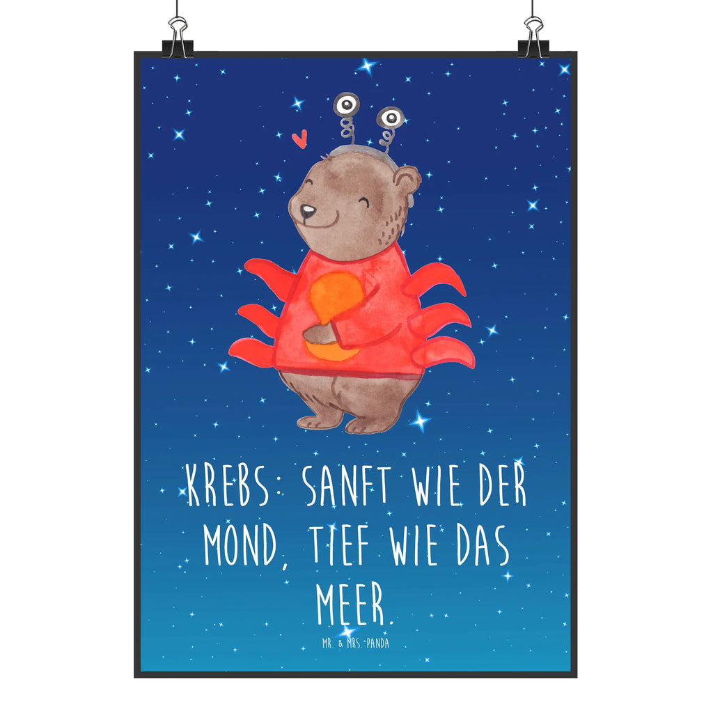 Poster Krebs Astrologie Poster, Wandposter, Bild, Wanddeko, Küchenposter, Kinderposter, Wanddeko Bild, Raumdekoration, Wanddekoration, Handgemaltes Poster, Mr. & Mrs. Panda Poster, Designposter, Kunstdruck, Posterdruck, Tierkreiszeichen, Sternzeichen, Horoskop, Astrologie, Aszendent, Krebs, Geburtstagsgeschenk, Geschenk