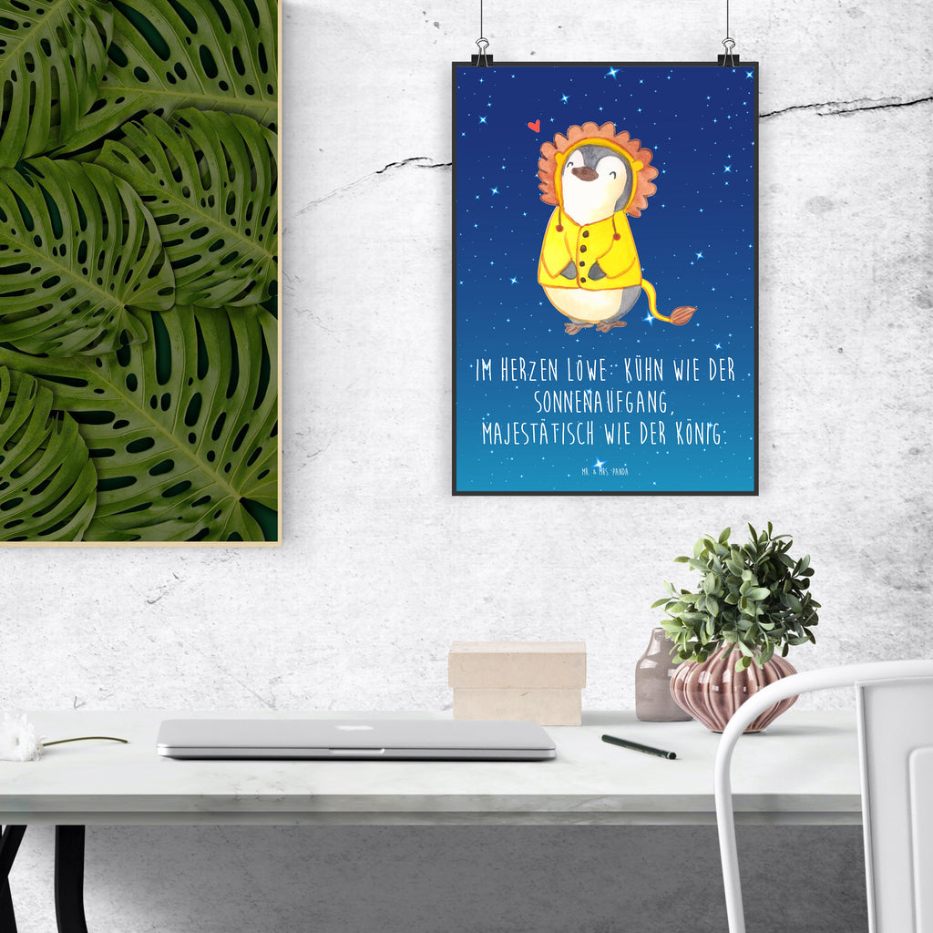 Poster Löwe Astrologie Poster, Wandposter, Bild, Wanddeko, Küchenposter, Kinderposter, Wanddeko Bild, Raumdekoration, Wanddekoration, Handgemaltes Poster, Mr. & Mrs. Panda Poster, Designposter, Kunstdruck, Posterdruck, Tierkreiszeichen, Sternzeichen, Horoskop, Astrologie, Aszendent, Löwe, Geburtstagsgeschenk, Geschenkidee zum Geburtstag, Sternzeichen Löwe