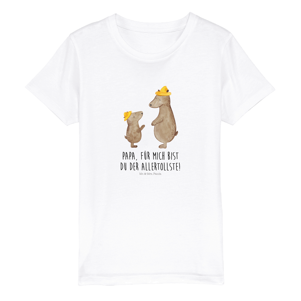 Organic Kinder T-Shirt Bären mit Hut Kinder T-Shirt, Kinder T-Shirt Mädchen, Kinder T-Shirt Jungen, Familie, Vatertag, Muttertag, Bruder, Schwester, Mama, Papa, Oma, Opa, Bär, Bären, Vater, Papi, Paps, Dad, Daddy, Lieblingsmensch, Sohn, Söhne, Kind, Kinder, Vater-Sohn, Family, Vorbild