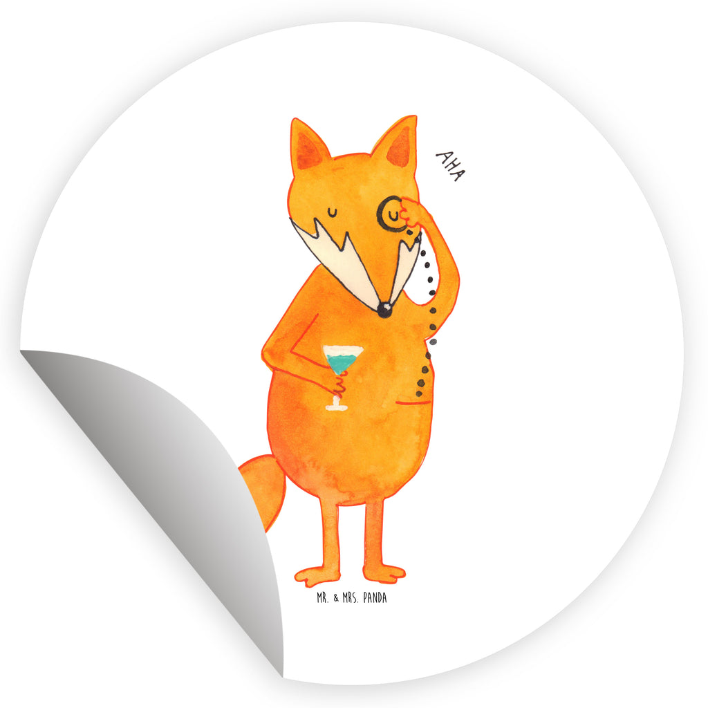 Rund Aufkleber Fuchs Lord Sticker, Aufkleber, Etikett, Fuchs, Füchse, tröstende Worte, Spruch lustig, Liebeskummer Geschenk, Motivation Spruch, Problemlösung