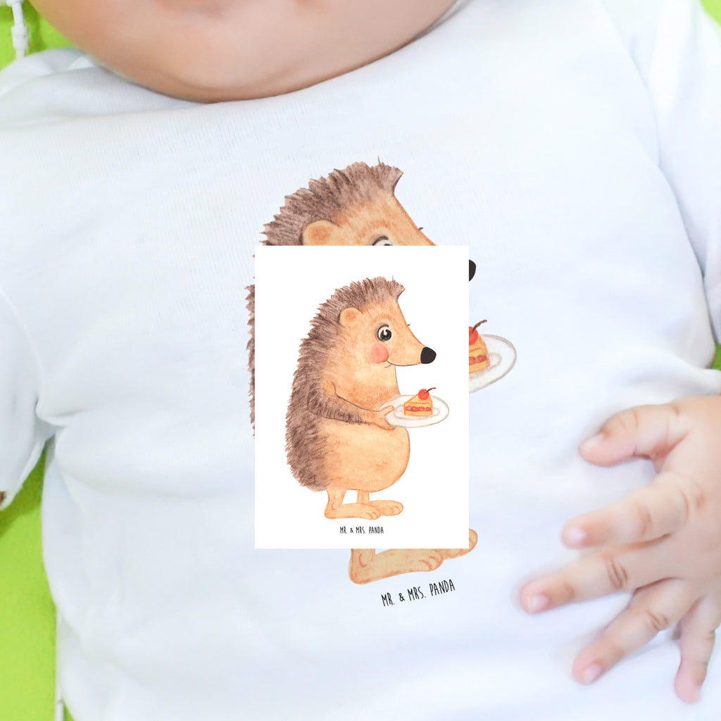 Baby Longsleeve Igel mit Kuchenstück Mädchen, Jungen, Baby, Langarm, Bio, Kleidung, Tiermotive, Gute Laune, lustige Sprüche, Tiere, Igel, Essen Spruch, Kuchen, Backen Geschenk, Kuchen backen, Einladung Party, Geburtstagskuchen, Torte