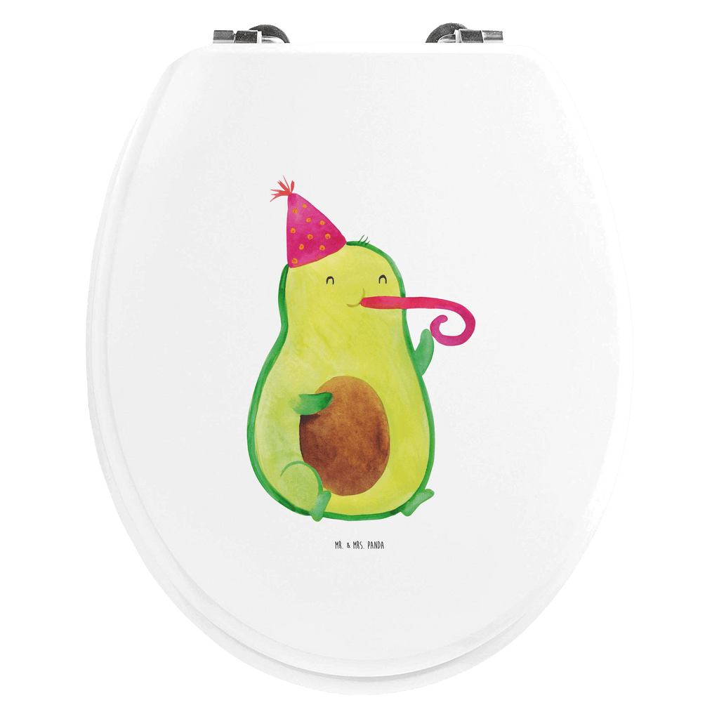 Motiv WC Sitz Avocado Feier Klobrille, Klodeckel, Toilettendeckel, WC-Sitz, Toilette, Avocado, Veggie, Vegan, Gesund, Party, Feierlichkeit, Feier, Fete, Geburtstag, Gute Laune, Tröte