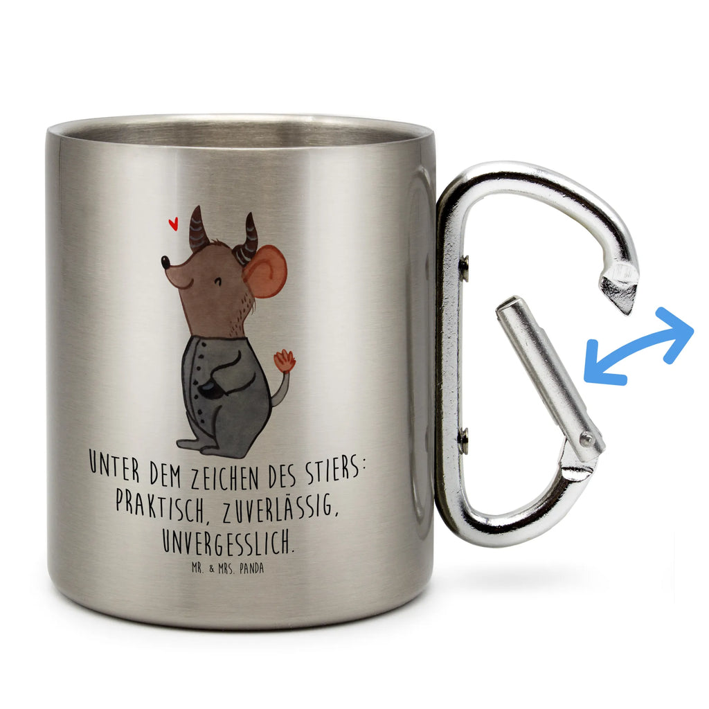 Edelstahlbecher Stier Astrologie Edelstahltasse, Karabiner, Edelstahlbecher, Outdoor, Camping, Tasse, Becher, Tierkreiszeichen, Sternzeichen, Horoskop, Astrologie, Aszendent, Stier, Geburtstagsgeschenk, Geschenk, Geschenkidee zum Geburtstag