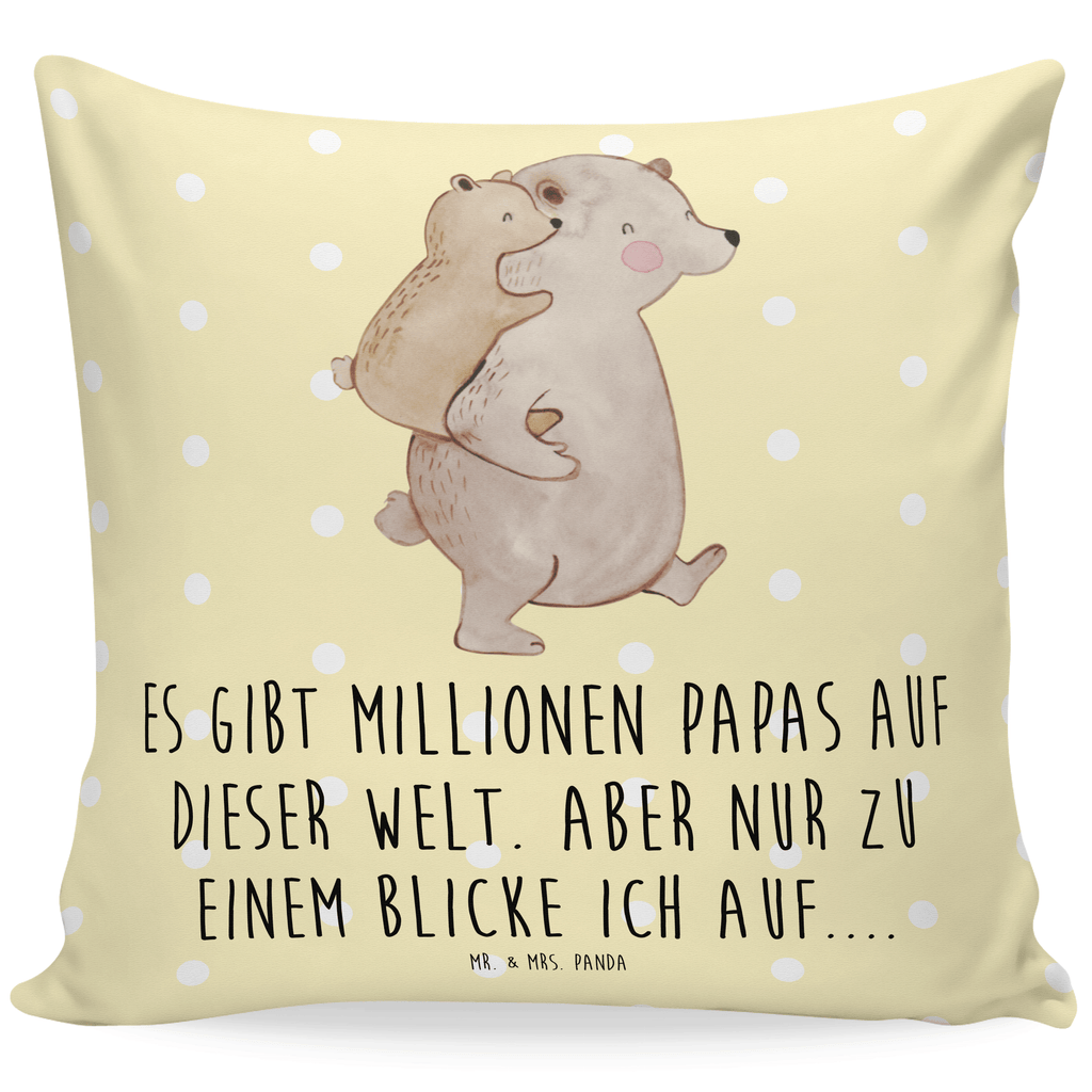 40x40 Kissen Papa Bär Kissenhülle, Kopfkissen, Sofakissen, Dekokissen, Motivkissen, Familie, Vatertag, Muttertag, Bruder, Schwester, Mama, Papa, Oma, Opa, Geschenk, Vater, Papi, Vati, Onkel, Geburtstag