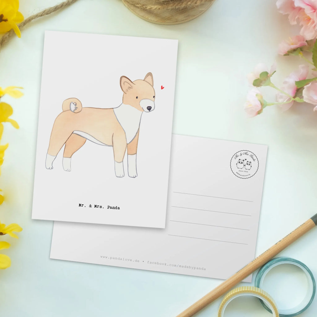 Postkarte Basenji Lebensretter Postkarte, Karte, Geschenkkarte, Grußkarte, Einladung, Ansichtskarte, Geburtstagskarte, Einladungskarte, Dankeskarte, Ansichtskarten, Einladung Geburtstag, Einladungskarten Geburtstag, Hund, Hunderasse, Rassehund, Hundebesitzer, Geschenk, Tierfreund, Schenken, Welpe, Kongo-Terrier, Basenji