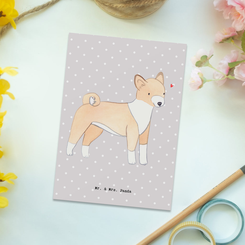 Postkarte Basenji Lebensretter Postkarte, Karte, Geschenkkarte, Grußkarte, Einladung, Ansichtskarte, Geburtstagskarte, Einladungskarte, Dankeskarte, Ansichtskarten, Einladung Geburtstag, Einladungskarten Geburtstag, Hund, Hunderasse, Rassehund, Hundebesitzer, Geschenk, Tierfreund, Schenken, Welpe, Kongo-Terrier, Basenji