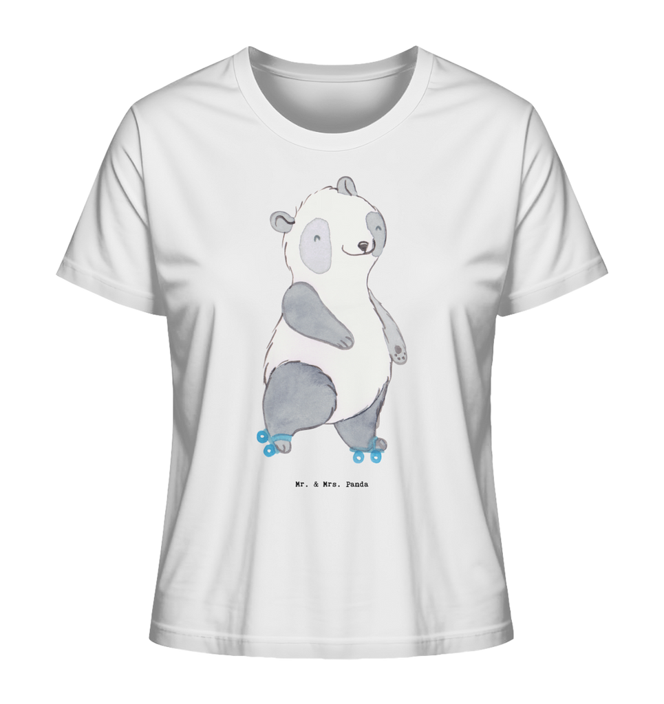 Shirt Damen Panda Inliner fahren T-Shirt, Shirt, Tshirt, Lustiges T-Shirt, T-Shirt mit Spruch, Party, Junggesellenabschied, Jubiläum, Geburstag, Herrn, Damen, Männer, Frauen, Schlafshirt, Nachthemd, Sprüche, Geschenk, Sport, Sportart, Hobby, Schenken, Danke, Dankeschön, Auszeichnung, Gewinn, Sportler, Inliner fahren, Rollschuh fahren, Rollerblades, inlinern