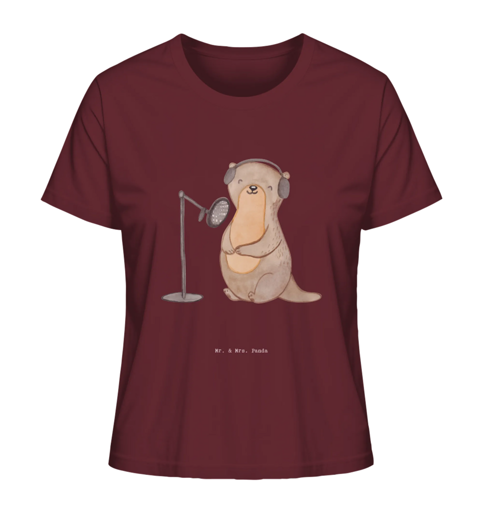 Shirt Damen Otter Podcast aufnehmen T-Shirt, Shirt, Tshirt, Lustiges T-Shirt, T-Shirt mit Spruch, Party, Junggesellenabschied, Jubiläum, Geburstag, Herrn, Damen, Männer, Frauen, Schlafshirt, Nachthemd, Sprüche, Geschenk, Sport, Sportart, Hobby, Schenken, Danke, Dankeschön, Auszeichnung, Gewinn, Sportler, Podcast aufnehmen, Podcast produzieren, Podcasterin, Podcaster