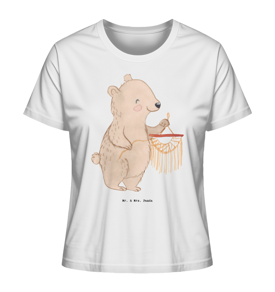 Shirt Damen Bär Makramee T-Shirt, Shirt, Tshirt, Lustiges T-Shirt, T-Shirt mit Spruch, Party, Junggesellenabschied, Jubiläum, Geburstag, Herrn, Damen, Männer, Frauen, Schlafshirt, Nachthemd, Sprüche, Geschenk, Sport, Sportart, Hobby, Schenken, Danke, Dankeschön, Auszeichnung, Gewinn, Sportler, Makramee, Basteln, Basteln mit Makramee