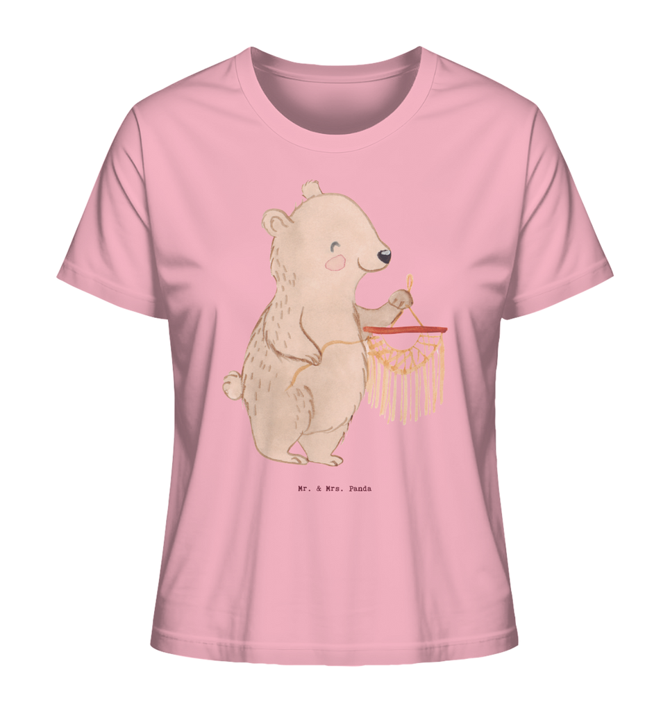 Shirt Damen Bär Makramee T-Shirt, Shirt, Tshirt, Lustiges T-Shirt, T-Shirt mit Spruch, Party, Junggesellenabschied, Jubiläum, Geburstag, Herrn, Damen, Männer, Frauen, Schlafshirt, Nachthemd, Sprüche, Geschenk, Sport, Sportart, Hobby, Schenken, Danke, Dankeschön, Auszeichnung, Gewinn, Sportler, Makramee, Basteln, Basteln mit Makramee