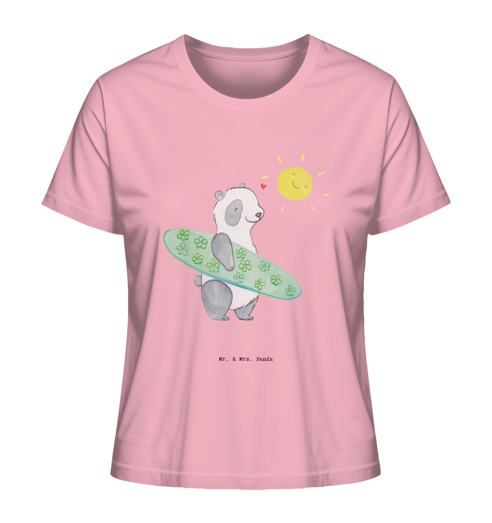 Shirt Damen Panda Surfen T-Shirt, Shirt, Tshirt, Lustiges T-Shirt, T-Shirt mit Spruch, Party, Junggesellenabschied, Jubiläum, Geburstag, Herrn, Damen, Männer, Frauen, Schlafshirt, Nachthemd, Sprüche, Geschenk, Sport, Sportart, Hobby, Schenken, Danke, Dankeschön, Auszeichnung, Gewinn, Sportler, Wellenreiten, Surfen, Surfschule