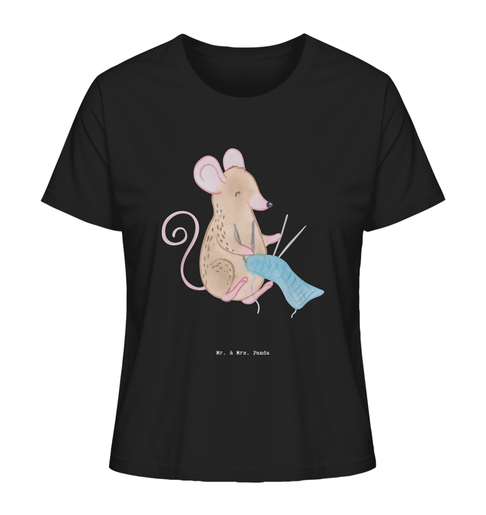 Shirt Damen Maus Stricken T-Shirt, Shirt, Tshirt, Lustiges T-Shirt, T-Shirt mit Spruch, Party, Junggesellenabschied, Jubiläum, Geburstag, Herrn, Damen, Männer, Frauen, Schlafshirt, Nachthemd, Sprüche, Geschenk, Sport, Sportart, Hobby, Schenken, Danke, Dankeschön, Auszeichnung, Gewinn, Sportler, Stricken, DIY