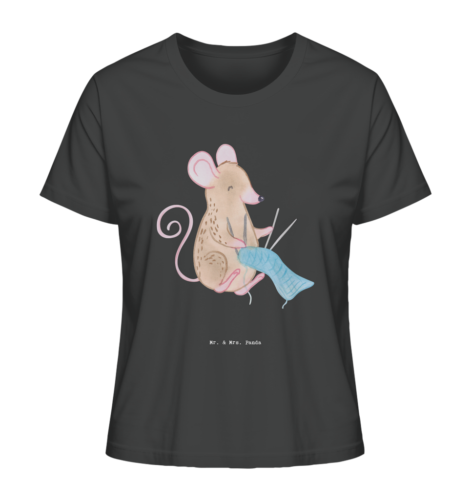 Shirt Damen Maus Stricken T-Shirt, Shirt, Tshirt, Lustiges T-Shirt, T-Shirt mit Spruch, Party, Junggesellenabschied, Jubiläum, Geburstag, Herrn, Damen, Männer, Frauen, Schlafshirt, Nachthemd, Sprüche, Geschenk, Sport, Sportart, Hobby, Schenken, Danke, Dankeschön, Auszeichnung, Gewinn, Sportler, Stricken, DIY