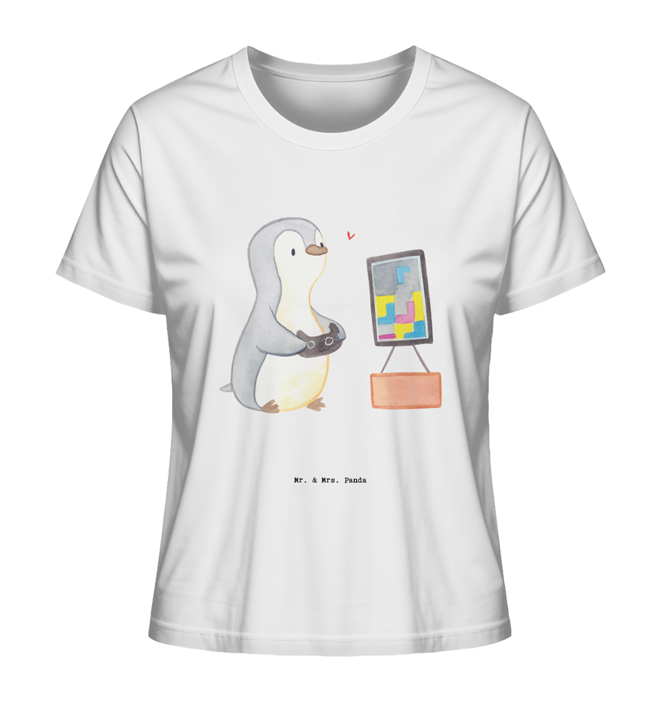 Shirt Damen Pinguin Zocken T-Shirt, Shirt, Tshirt, Lustiges T-Shirt, T-Shirt mit Spruch, Party, Junggesellenabschied, Jubiläum, Geburstag, Herrn, Damen, Männer, Frauen, Schlafshirt, Nachthemd, Sprüche, Geschenk, Sport, Sportart, Hobby, Schenken, Danke, Dankeschön, Auszeichnung, Gewinn, Sportler, Zocken, Gaming, Videospiele, Videogames