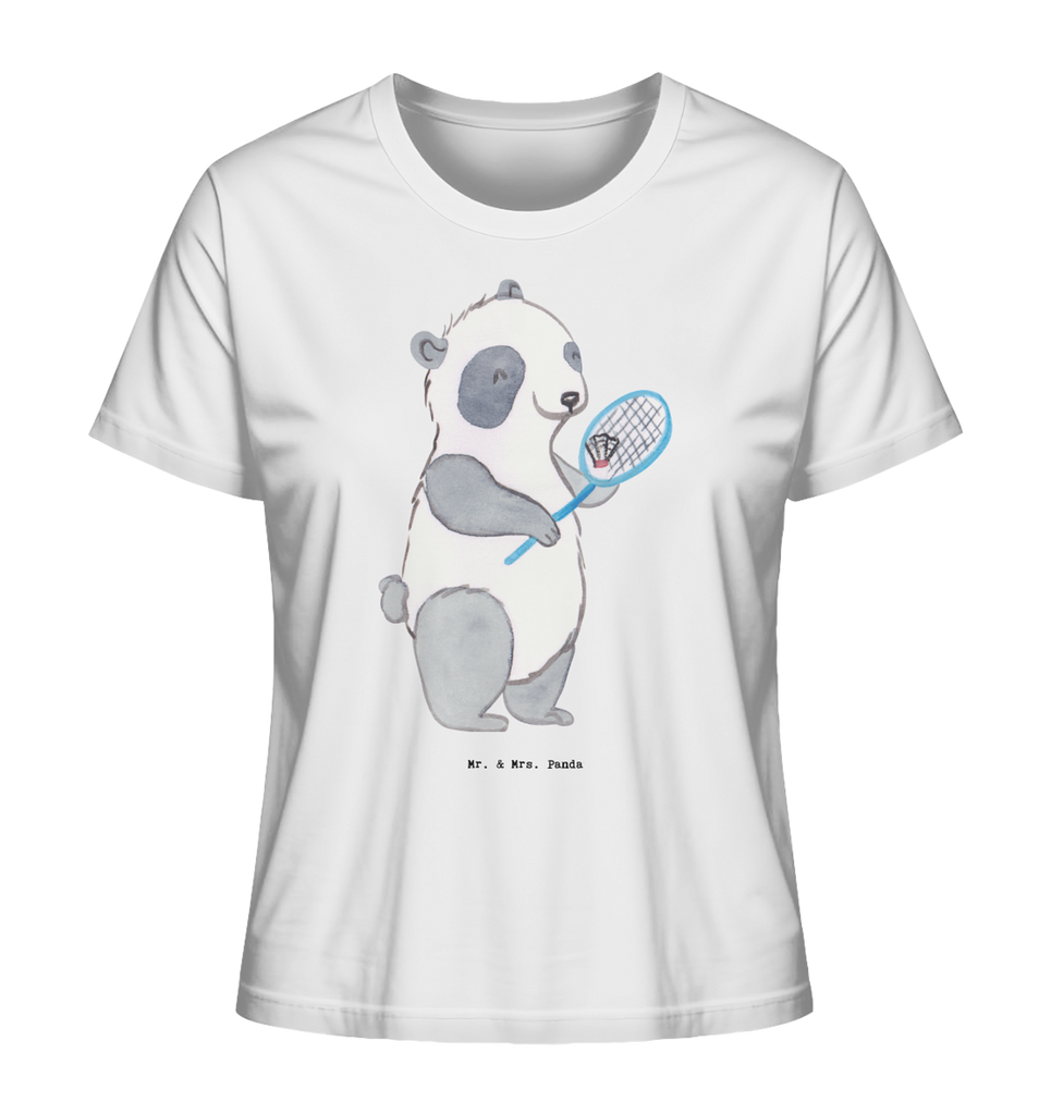 Shirt Damen Panda Badminton T-Shirt, Shirt, Tshirt, Lustiges T-Shirt, T-Shirt mit Spruch, Party, Junggesellenabschied, Jubiläum, Geburstag, Herrn, Damen, Männer, Frauen, Schlafshirt, Nachthemd, Sprüche, Geschenk, Sport, Sportart, Hobby, Schenken, Danke, Dankeschön, Auszeichnung, Gewinn, Sportler, Badminton, Badminton spielen