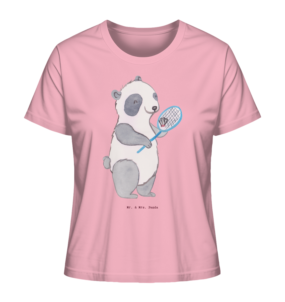 Shirt Damen Panda Badminton T-Shirt, Shirt, Tshirt, Lustiges T-Shirt, T-Shirt mit Spruch, Party, Junggesellenabschied, Jubiläum, Geburstag, Herrn, Damen, Männer, Frauen, Schlafshirt, Nachthemd, Sprüche, Geschenk, Sport, Sportart, Hobby, Schenken, Danke, Dankeschön, Auszeichnung, Gewinn, Sportler, Badminton, Badminton spielen