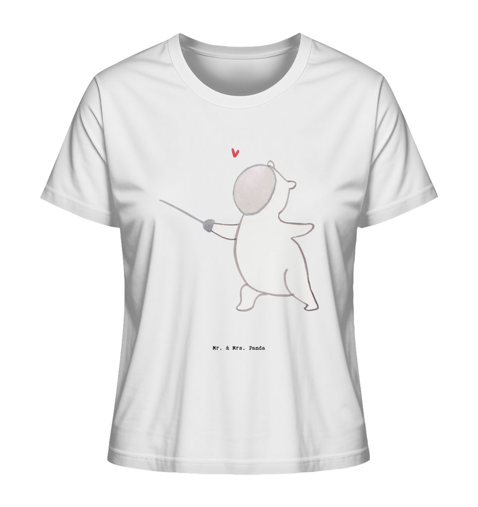 Shirt Damen Panda Fechten T-Shirt, Shirt, Tshirt, Lustiges T-Shirt, T-Shirt mit Spruch, Party, Junggesellenabschied, Jubiläum, Geburstag, Herrn, Damen, Männer, Frauen, Schlafshirt, Nachthemd, Sprüche, Geschenk, Sport, Sportart, Hobby, Schenken, Danke, Dankeschön, Auszeichnung, Gewinn, Sportler, Fechten, Fechter Bund, Fecht Verein, Fecht Club