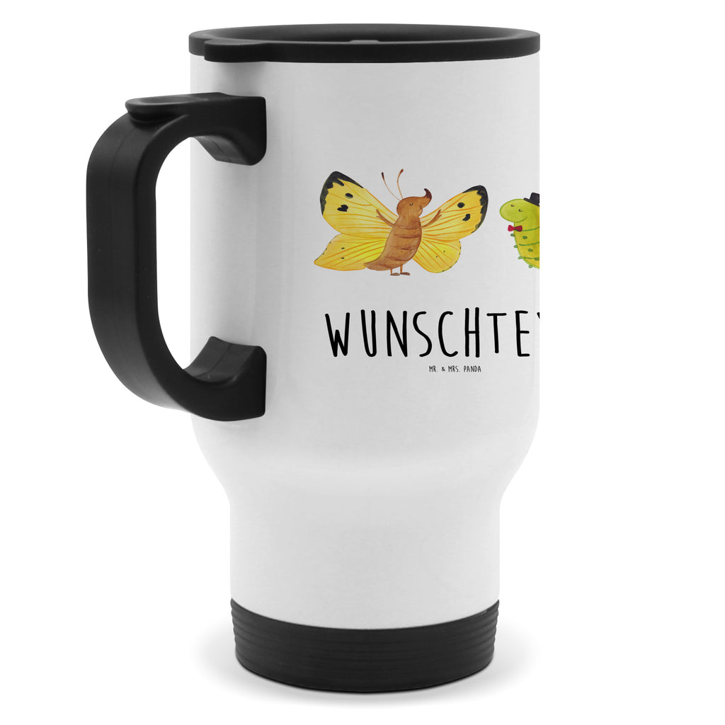 Personalisierter Thermobecher Raupe & Schmetterling Personalisierter Thermobecher, Personalisierter To Go Becher, Personalisierte Thermotasse, Personalisierter Kaffeebecher, Personalisierter Isolierbecher, Thermobecher personalisieren, Thermobecher mit Namen, Thermobecher selbst gestalten, Wunschname, Spülmaschinenfest, Bedrucken, Isolierbecher mit Namen, Isolierbecher selbst gestalten, Thermotasse personalisieren, Thermotasse mit Namen, Tiermotive, Gute Laune, lustige Sprüche, Tiere, Raupe, Schmetterling, Zitronenfalter, Entwicklung, Erwachsen werden, Kokon, Hut, Hütchen, Schönheit, Aufwachsen