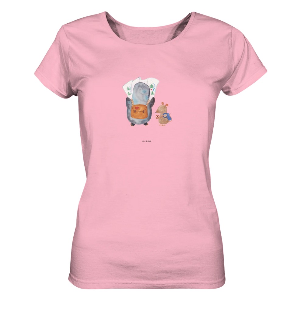 Shirt Damen Pinguin & Maus Wanderer T-Shirt, Shirt, Tshirt, Lustiges T-Shirt, T-Shirt mit Spruch, Party, Junggesellenabschied, Jubiläum, Geburstag, Herrn, Damen, Männer, Frauen, Schlafshirt, Nachthemd, Sprüche, Pinguin, Pinguine, Abenteurer, Abenteuer, Roadtrip, Ausflug, Wanderlust, wandern