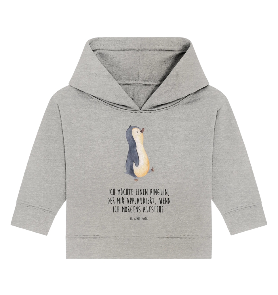 Organic Baby Hoodie Pinguin marschieren Baby Kapuzenshirt, Baby Kapuzensweatshirt, Baby Hoodie, Baby Pullover, Pinguin, Pinguine, Frühaufsteher, Langschläfer, Bruder, Schwester, Familie