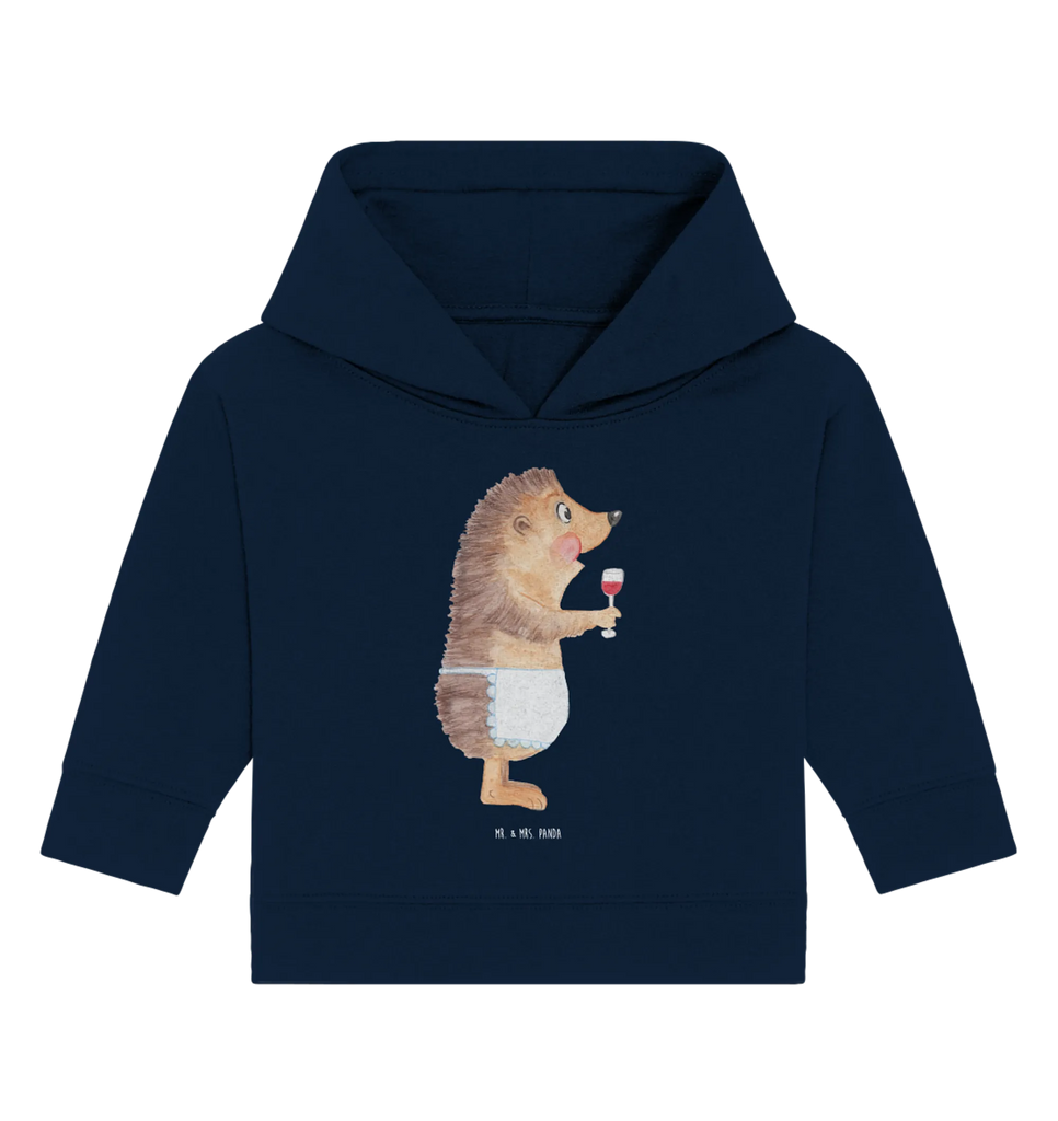 Organic Baby Hoodie Igel Wein Baby Kapuzenshirt, Baby Kapuzensweatshirt, Baby Hoodie, Baby Pullover, Tiermotive, Gute Laune, lustige Sprüche, Tiere, Wein Spruch, Igel, Geschenk Weintrinker, Geschenk Weinliebhaber, Wein Deko, Weinglas, Rotwein, Weißwein, Wein trinken