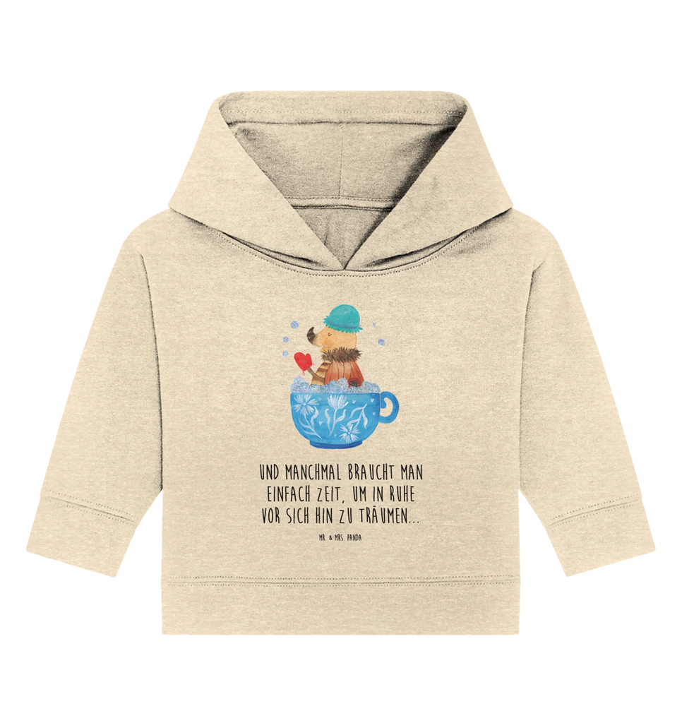 Organic Baby Hoodie Nachtfalter Schaumbad Baby Kapuzenshirt, Baby Kapuzensweatshirt, Baby Hoodie, Baby Pullover, Tiermotive, Gute Laune, lustige Sprüche, Tiere, Nachtfalter, Schaumbad, Badezimmer, Bad, WC, Badezimmerdeko, Baden, Tasse, Träumen, verträumt, Ziele, Zeitmanagement