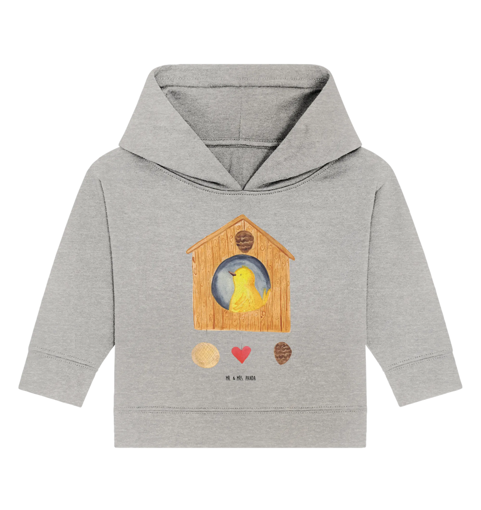 Organic Baby Hoodie Vogel Haus Baby Kapuzenshirt, Baby Kapuzensweatshirt, Baby Hoodie, Baby Pullover, Tiermotive, Gute Laune, lustige Sprüche, Tiere, Vogel, Vögel, Vogelhaus, Vogelhäuschen, Home sweet home, Zuhause, Nest, Eigenheim, Familie, Wohnung, Haus, unser Haus, Lieblingsort, Castle